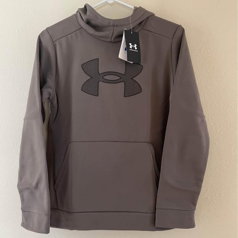 New Under Armour Boys Youth Size Medium Brown Hoodie